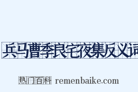 兵马曹季良宅夜集反义词是什么意思的图片